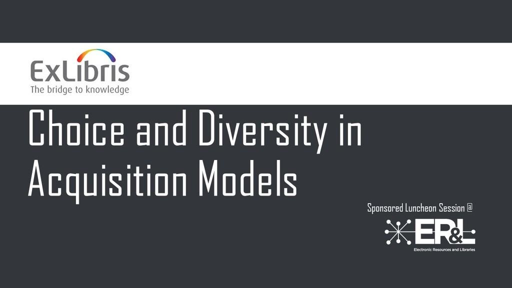 ERL 2015 Ex Libris Session