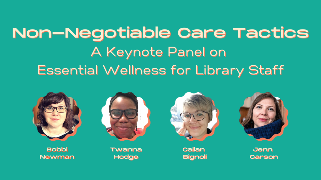 Green background with 4 images of the 4 female speakers for this session.