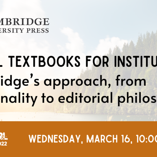 Digital textbooks for institutions: Cambridge’s approach, from functionality to editorial philosophy