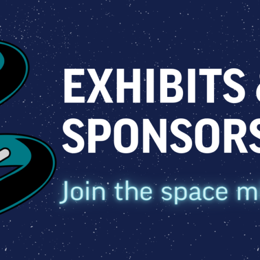 starry background with space station on left side